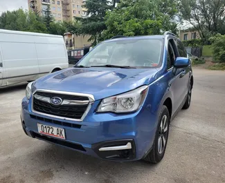 Vuokra-auton etunäkymä Subaru Forester Tbilisissä, Georgia ✓ Auto #14748. ✓ Vaihteisto Automaattinen TM ✓ Arvostelut 0.