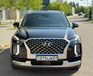 Přední pohled na pronájem Hyundai Palisade v Almaty, Kazachstán ✓ Auto č. 14738. ✓ Převodovka Automatické TM ✓ Recenze 0.