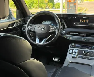 Hyundai Palisade rent. Mugavus, Premium, Crossover auto rentimiseks Kasahstanis ✓ Ilma deposiidita ✓ Kindlustuse valikud: TPL.