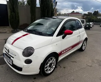 Front view of a rental Fiat 500 in Tbilisi, Georgia ✓ Car #14812. ✓ Automatic TM ✓ 0 reviews.