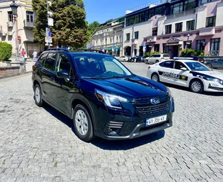 Framvy av en hyrbil Subaru Forester i Tbilisi, Georgien ✓ Bil #14489. ✓ Växellåda Automatisk TM ✓ 0 recensioner.