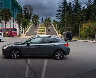Vue de face d'une location Subaru Impreza à Kutaisi, Géorgie ✓ Voiture #9343. ✓ Automatique TM ✓ 1 avis.