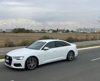 Predný pohľad na prenajaté auto Audi A6 v v Belehrade, Srbsko ✓ Auto č. 15058. ✓ Prevodovka Automatické TM ✓ Hodnotenia 0.