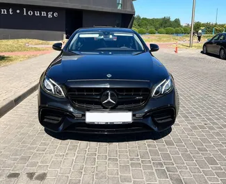 Front view of a rental Mercedes-Benz E-Class in Minsk, Belarus ✓ Car #15037. ✓ Automatic TM ✓ 0 reviews.