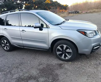Prenájom auta Subaru Forester 2017 v v Gruzínsku, s vlastnosťami ✓ palivo Benzín a výkon 170 koní ➤ Od 112 GEL za deň.