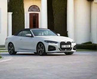 إيجار BMW 430i Cabrio. سيارة بريميوم, الرفاهية, كابريو للإيجار في في الإمارات العربية المتحدة ✓ إيداع 2000 AED ✓ خيارات التأمين TPL.