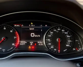 Prenájom auta Audi Q7 2018 v v Gruzínsku, s vlastnosťami ✓ palivo Benzín a výkon 329 koní ➤ Od 280 GEL za deň.