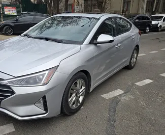 Frontvisning av en leiebil Hyundai Elantra i Tbilisi, Georgia ✓ Bil #15310. ✓ Automatisk TM ✓ 0 anmeldelser.