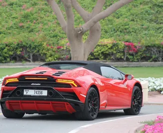 아랍에미리트에서에서 대여하는 Lamborghini Huracan Perfomante Spider 2024 차량, 특징: ✓Petrol 연료 및 630마력 ➤ 하루 2500 AED부터 시작.
