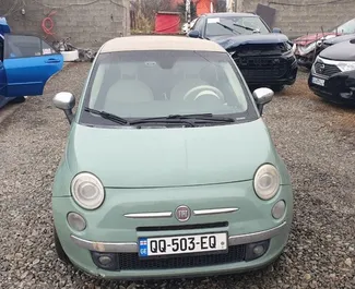 Fiat 500 Cabrio 2011 automašīnas noma Gruzijā, iezīmes ✓ Benzīns degviela un 90 zirgspēki ➤ Sākot no 100 GEL dienā.