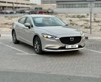 Bilutleie av Mazda 6 2025 i i De Forente Arabiske Emirater, inkluderer ✓ Bensin drivstoff og 187 hestekrefter ➤ Starter fra 180 AED per dag.