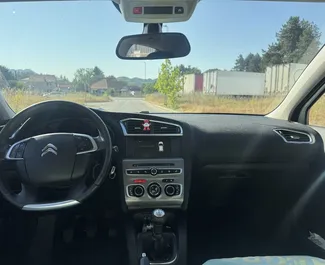 Front view of a rental Citroen C4 in Budva, Montenegro ✓ Car #15528. ✓ Manual TM ✓ 0 reviews.