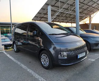 Hyundai Staria 2024 available for rent in Tbilisi, with unlimited mileage limit.