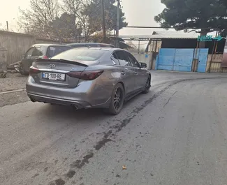 Petrol 3.0L engine of Infiniti Q50 2018 for rental in Tbilisi.