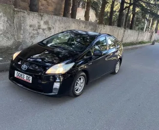 Front view of a rental Toyota Prius in Kutaisi, Georgia ✓ Car #15896. ✓ Automatic TM ✓ 0 reviews.
