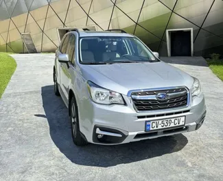 Front view of a rental Subaru Forester in Tbilisi, Georgia ✓ Car #15695. ✓ Automatic TM ✓ 0 reviews.