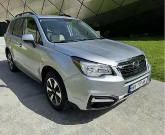 Přední pohled na pronájem Subaru Forester v Tbilisi, Georgia ✓ Auto č. 15697. ✓ Převodovka Automatické TM ✓ Recenze 0.