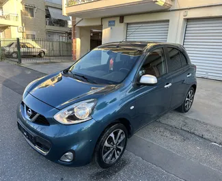 Front view of a rental Nissan Micra in Thessaloniki, Greece ✓ Car #15738. ✓ Manual TM ✓ 0 reviews.