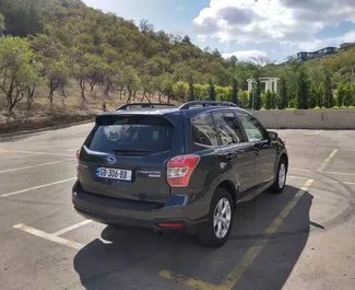 Front view of a rental Subaru Forester in Tbilisi, Georgia ✓ Car #15672. ✓ Automatic TM ✓ 0 reviews.