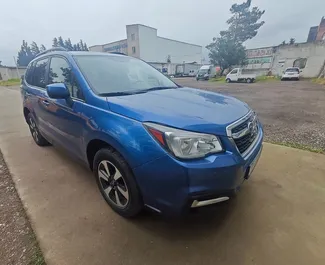 Prenájom auta Subaru Forester 2017 v v Gruzínsku, s vlastnosťami ✓ palivo Benzín a výkon 170 koní ➤ Od 120 GEL za deň.