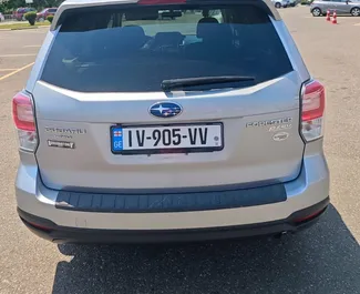 Prenájom auta Subaru Forester 2017 v v Gruzínsku, s vlastnosťami ✓ palivo Benzín a výkon 170 koní ➤ Od 123 GEL za deň.