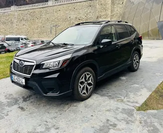 Subaru Forester 2019 automobilio nuoma Gruzijoje, savybės ✓ Benzinas degalai ir 176 arklio galios ➤ Nuo 90 GEL per dieną.