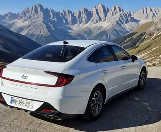 Hyundai Sonata 2021 car hire in Georgia, featuring ✓ Petrol fuel and 201 horsepower ➤ Starting from 120 GEL per day.
