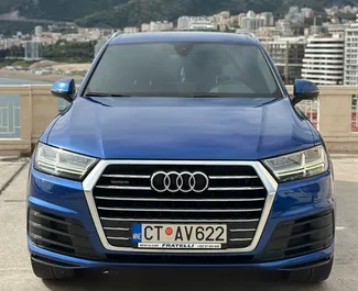 Front view of a rental Audi Q7 in Rafailovici, Montenegro ✓ Car #16076. ✓ Automatic TM ✓ 0 reviews.