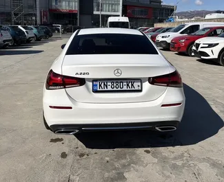 Petrol 2.0L engine of Mercedes-Benz A220 2021 for rental in Tbilisi.