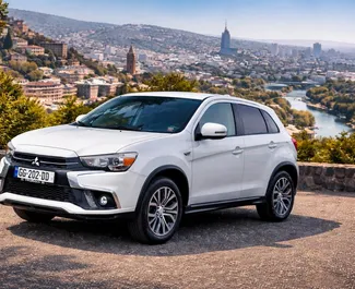 Front view of a rental Mitsubishi Outlander Sport in Tbilisi, Georgia ✓ Car #16095. ✓ Automatic TM ✓ 0 reviews.