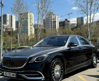 Front view of a rental Mercedes-Benz S-Class in Tbilisi, Georgia ✓ Car #16144. ✓ Automatic TM ✓ 0 reviews.