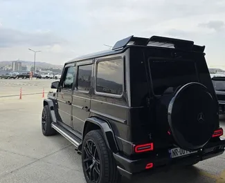 Petrol 5.0L engine of Mercedes-Benz G500 2016 for rental in Tbilisi.
