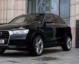Front view of a rental Audi Q3 in Tbilisi, Georgia ✓ Car #16125. ✓ Automatic TM ✓ 0 reviews.
