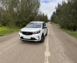 Petrol 1.5L engine of Geely GX3 pro 2024 for rental at Casablanca Airport.