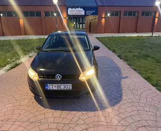 Front view of a rental Volkswagen Polo in Budva, Montenegro ✓ Car #16085. ✓ Manual TM ✓ 0 reviews.
