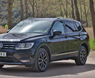 Front view of a rental Volkswagen Tiguan in Becici, Montenegro ✓ Car #15906. ✓ Automatic TM ✓ 0 reviews.