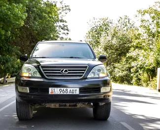 Predný pohľad na prenajaté auto Lexus GX470 v v Biškeku, Kirgizsko ✓ Auto č. 16273. ✓ Prevodovka Automatické TM ✓ Hodnotenia 0.