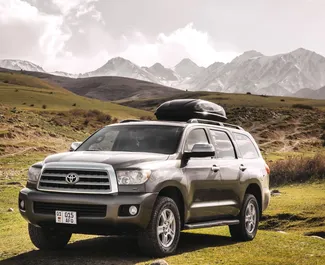 Prenájom auta Toyota Sequoia Ii 2008 v v Kirgizsku, s vlastnosťami ✓ palivo Benzín a výkon  koní ➤ Od 165 USD za deň.