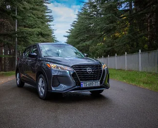 Priekinė automobilio, kurį nuomojate Nissan Kicks Tbilisyje, Gruzija vaizdas ✓ Automobilis #16283. ✓ Pavarų dėžė Automatinis TM ✓ Atsiliepimai 0.