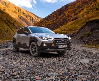 Priekinė automobilio, kurį nuomojate Subaru Crosstrek Tbilisyje, Gruzija vaizdas ✓ Automobilis #16287. ✓ Pavarų dėžė Automatinis TM ✓ Atsiliepimai 0.
