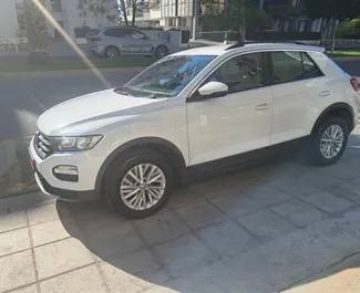 Front view of a rental Volkswagen T-Roc in Limassol, Cyprus ✓ Car #16353. ✓ Automatic TM ✓ 0 reviews.