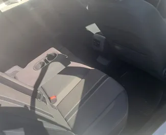 Interior of Volkswagen T-Roc for hire in Cyprus. A Great 5-seater car with a Automatic transmission.