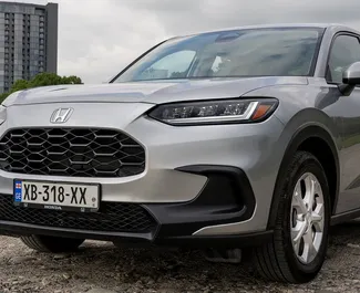 Front view of a rental Honda HR-V in Tbilisi, Georgia ✓ Car #16288. ✓ Automatic TM ✓ 0 reviews.