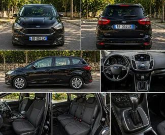 Ford C-Max 2020 automašīnas noma Albānijā, iezīmes ✓ Benzīns degviela un 65 zirgspēki ➤ Sākot no 20 EUR dienā.