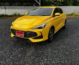 MG 3 2025 automašīnas noma Taizemē, iezīmes ✓ Hibrīds degviela un 180 zirgspēki ➤ Sākot no 700 THB dienā.