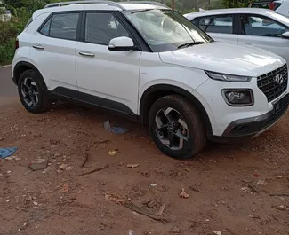 Front view of a rental Hyundai Venue at Goa Airport, Goa ✓ Car #16193. ✓ Automatic TM ✓ 0 reviews.