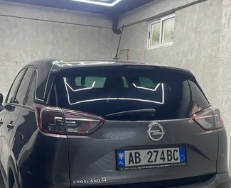 Diesel 1.5L engine of Opel Crossland 2021 for rental at Tirana airport.