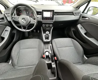 Front view of a rental Renault Clio 5 in Becici, Montenegro ✓ Car #16381. ✓ Manual TM ✓ 0 reviews.