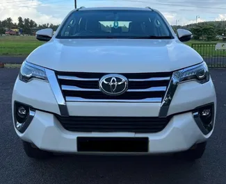 Front view of a rental Toyota Fortuner at Goa Airport, Goa ✓ Car #16178. ✓ Automatic TM ✓ 0 reviews.