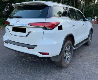 Diesel 2.8L engine of Toyota Fortuner 2024 for rental at Goa Airport.